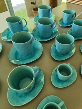 Foto blaue Tassen
